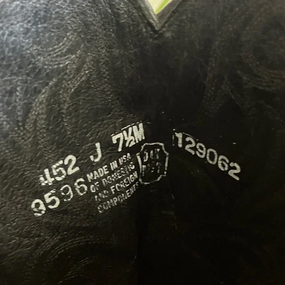 Dan Post Black Western Boots - Picture 8 of 8